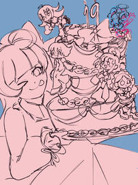 Sketch (partial colour)